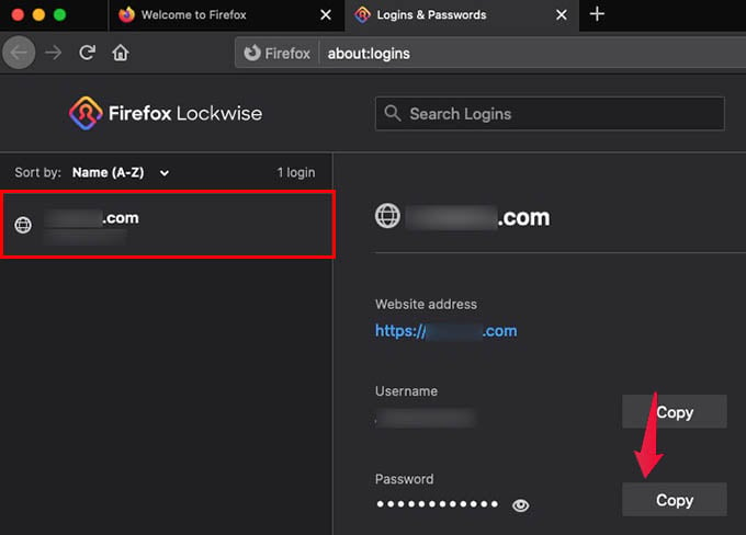 Manage Passwords in Firefox on Mac