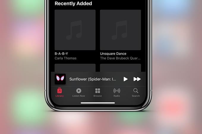 Redesigned Apple Music on iPhone