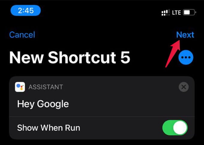 Save Shortcut on iPhone