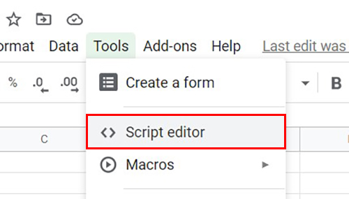 Script Editor Google Sheets