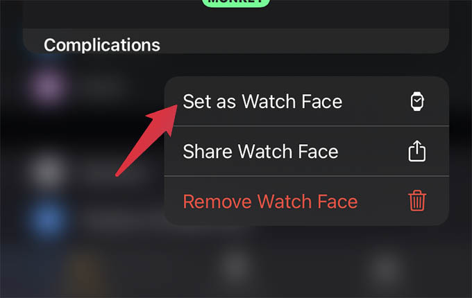 Set Apple Watch - Watch Face from Watch App on iPhone