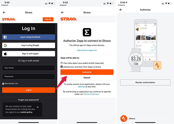 amazfit bip lite strava