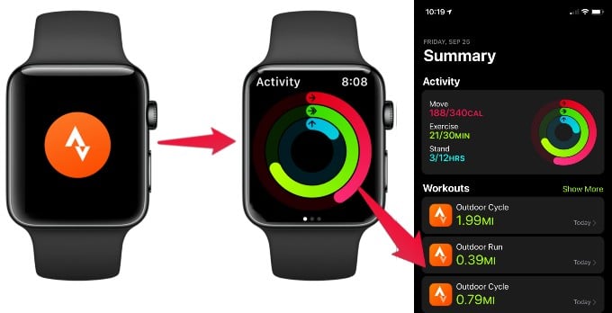 strava e apple watch