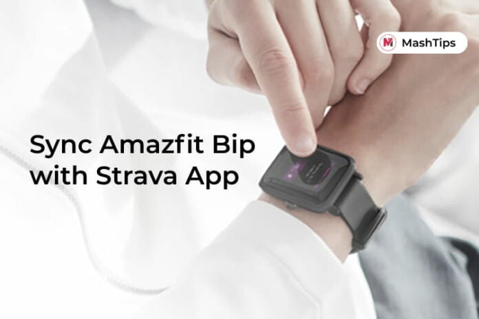 connect amazfit bip to strava