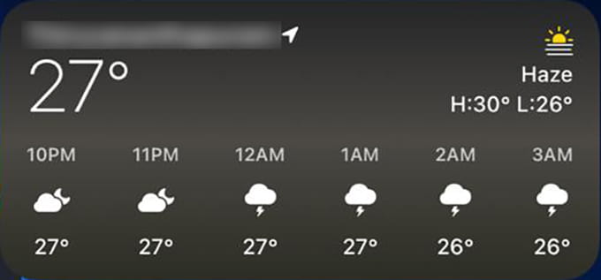 download weather in home screen