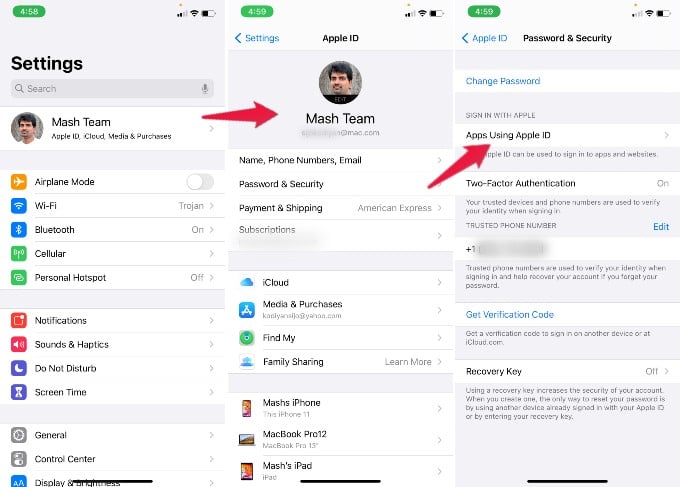 how to find my email password on iphone