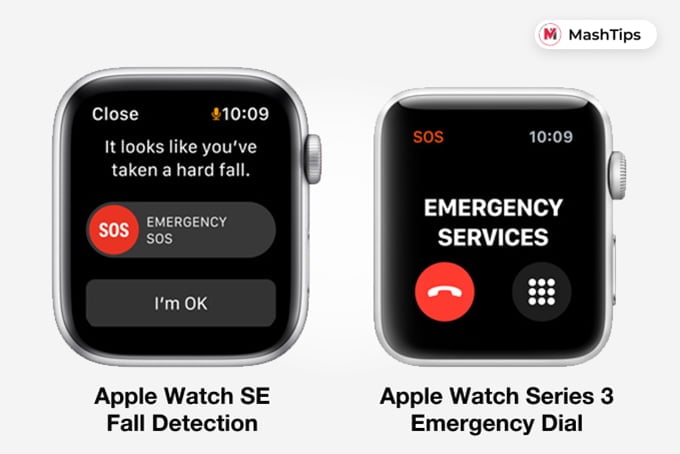 Apple Watch SE Fall Detection and Series 3 Emergency Detection