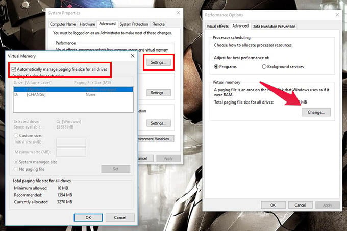 Change Paging Size in WIndows 10 to Fix ISDONE DLL and UNARC DLL Error