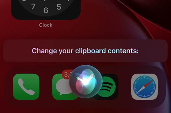 Change iPhone Clipboard Contents Using Siri