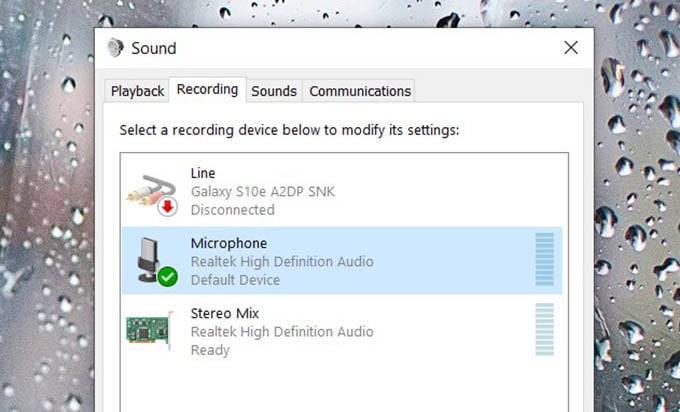 Check for Microphones and Sound Devices on Windows