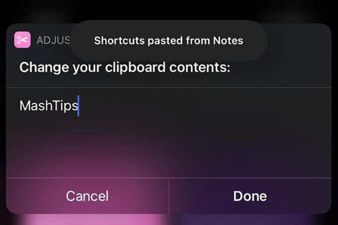 Edit Clipboard Contents on iPhone