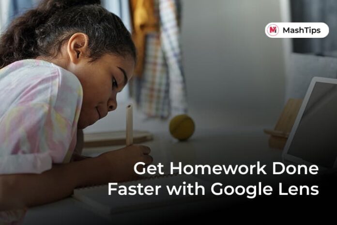 google lens help with homework
