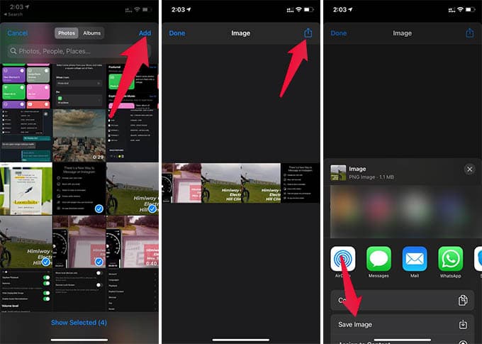 Make a Collage on iPhone and Save Using Shortcuts
