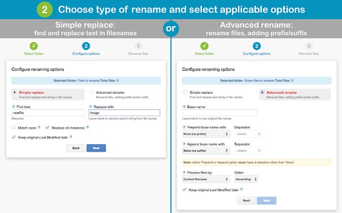 setting criteria to rename files in drive