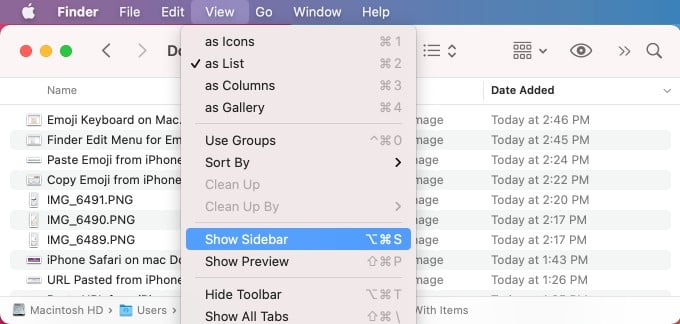 How to Bring Back Missing Finder Sidebar Menu on Mac - MashTips