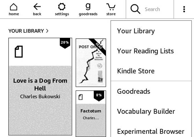 Experimental Browser In Kindle