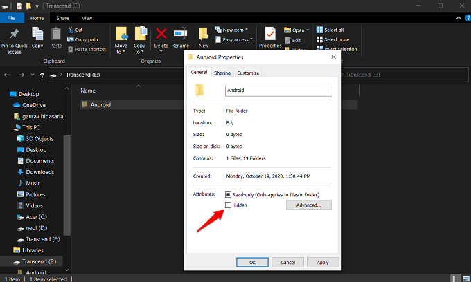 pen drive not showing files and folders