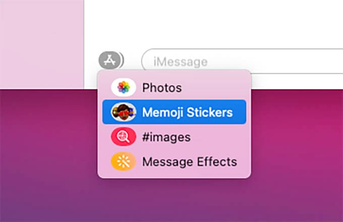 Memoji Stickers on Mac Messages App
