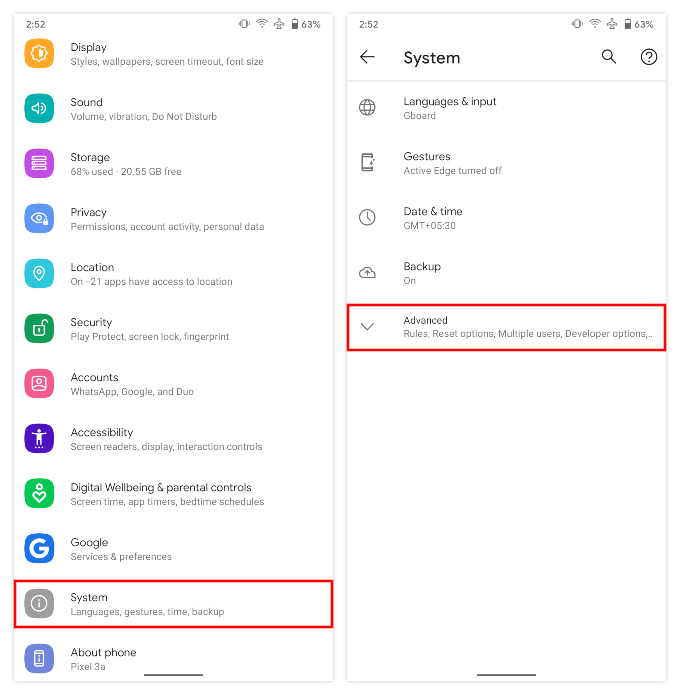 reset network settings for google pixel 7 pro