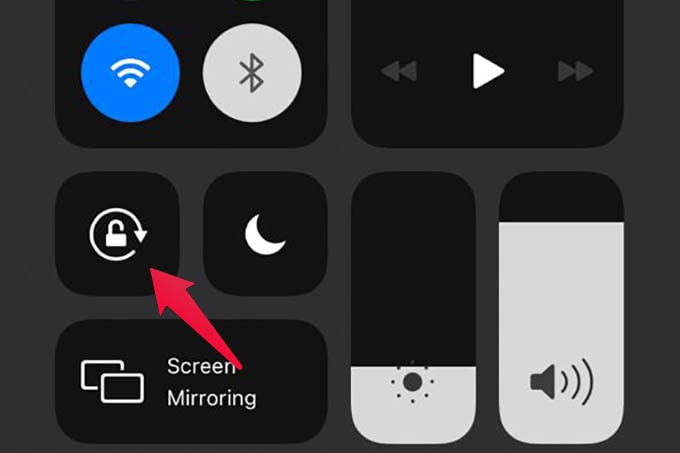Turn off Screen Rotation on iPhone
