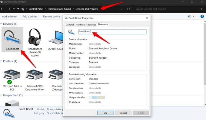 changing bluetooth device name in windows