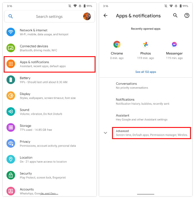 Find permission manager on Android