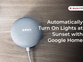 Automatically Turn On Lights at Sunset with Google H