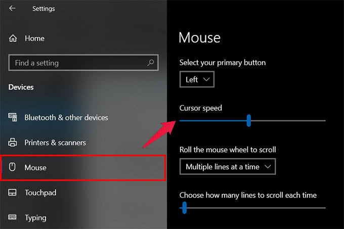 Change Windows 10 Mouse Cursor Speed
