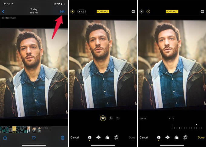 Edit Portrait Photos on iPhone