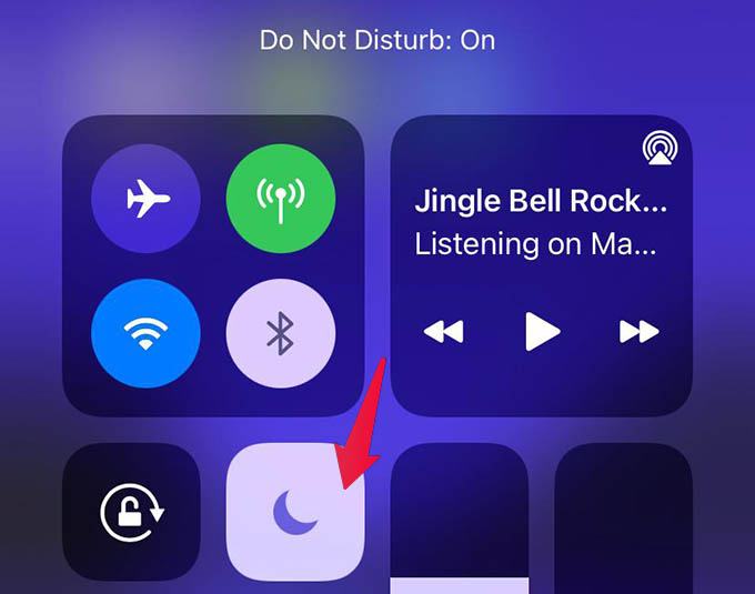 Enable Do Not Disturb on iPhone
