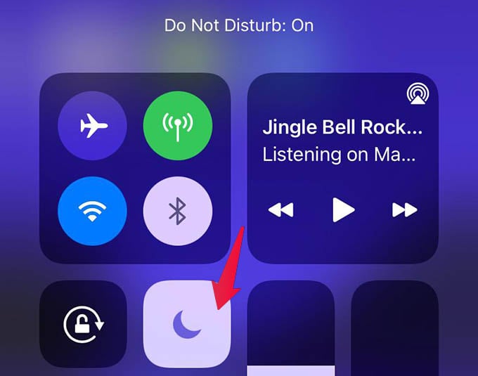 Enable Do Not Disturb on iPhone