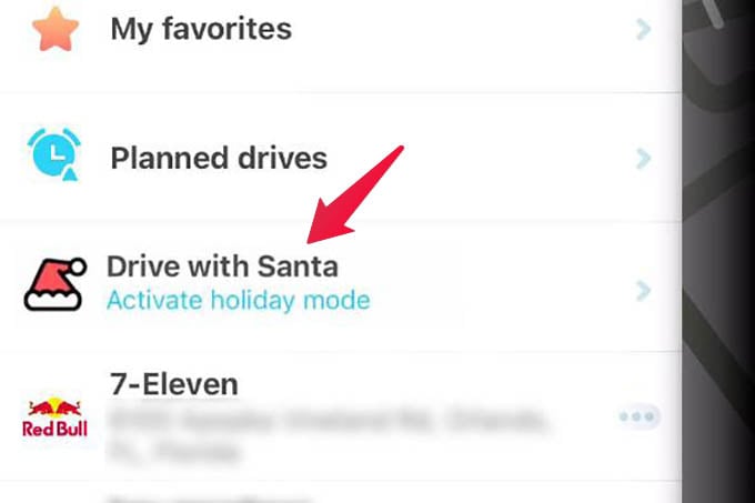 Enable Holiday Mode Drive With Santa on Waze App