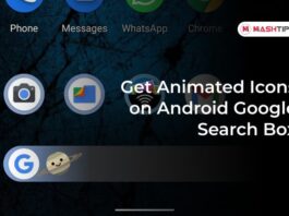 Get Animated Icons on Android Google Search Box