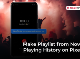 Make Playlist from Now Playing History on Pixel