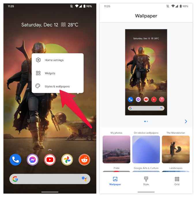 how to customize Google Pixel