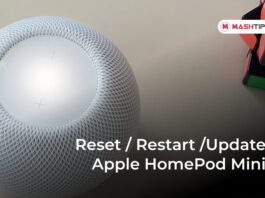 Reset Restart Update Apple HomePod Mini
