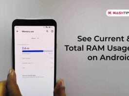 See Current and Total RAM Usage on Android