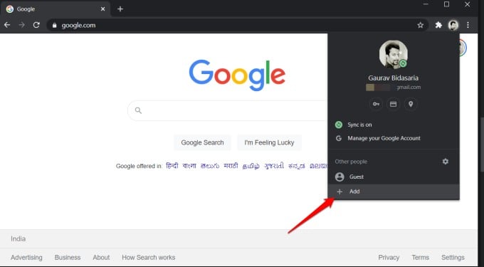 how to shortcut google chrome desktop different login uder