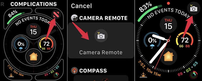 Add Camera Remote Complication to Apple Watch Face
