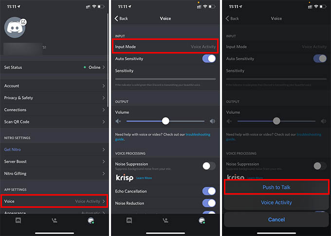 Enable Discord Push to Talk in iPhone