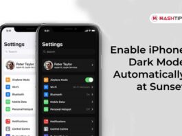 Enable iPhone Dark Mode Automatically at Sunset