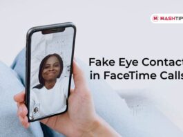 Fake Eye Contact in FaceTime Call