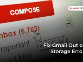 Fix Gmail Out of Storage Error