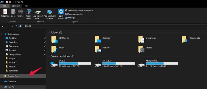 google drive windows explorer