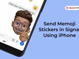 Send Memoji Stickers in Signal Using iPhone
