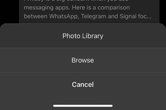 Send Photos and Videos as Files in Signal App