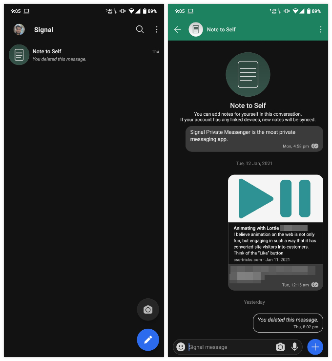 How to Use Signal App as a Note Taking App - 46