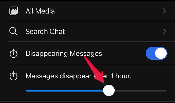 Set Disappearing Messages Time Limit in Signal