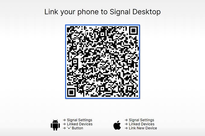 Signal Desktop QR Code