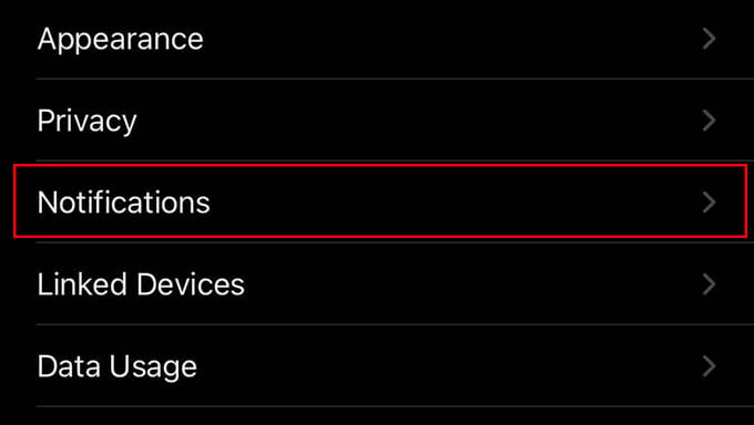 Signal Notification Settings